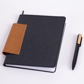 Caderno de anotações Personalizado em couro reciclado H2115