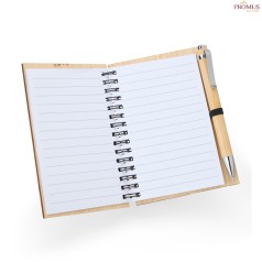 Caderno de Bambu Com Caneta - H3675