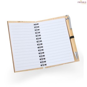 Caderno de Bambu Com Caneta - H3675