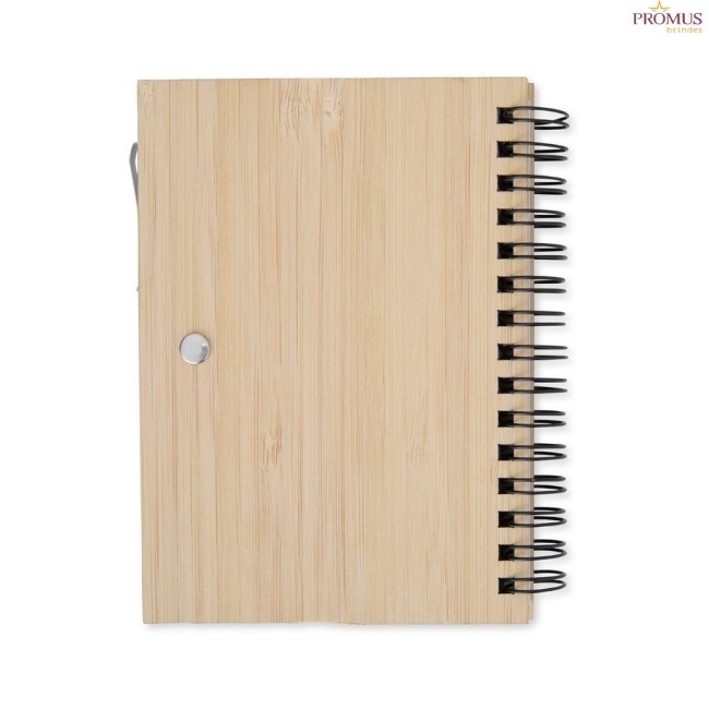 Caderno de Bambu Com Caneta - H3675
