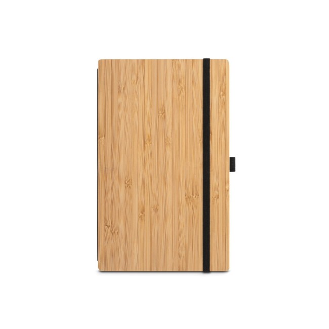 Caderno de Bolso de Capa e Contracapa em Placa de Bambu Personalizado H930583