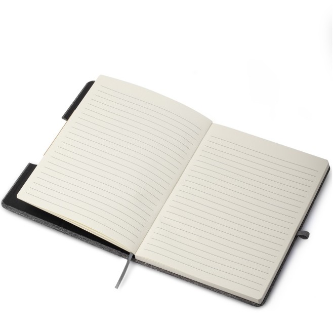 Caderno de anotações com suporte para caneta Personalizado H2637