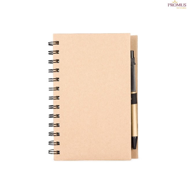 Caderno Ecológico com Autoadesivos e Caneta Personalizado - H3282