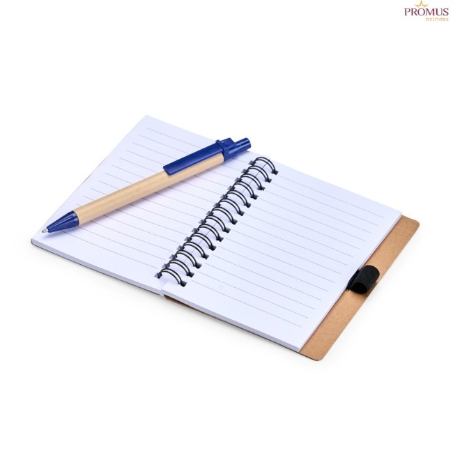 Caderno Ecológico com Caneta Personalizado - H3208