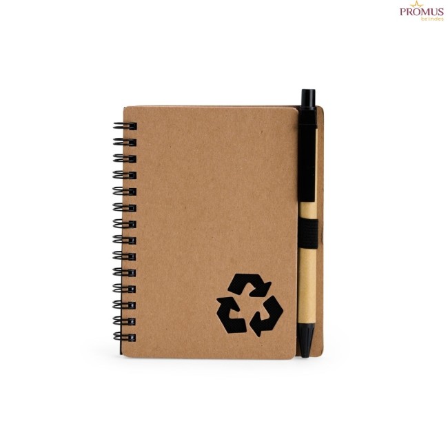 Caderno Ecológico com Caneta Personalizado - H3208