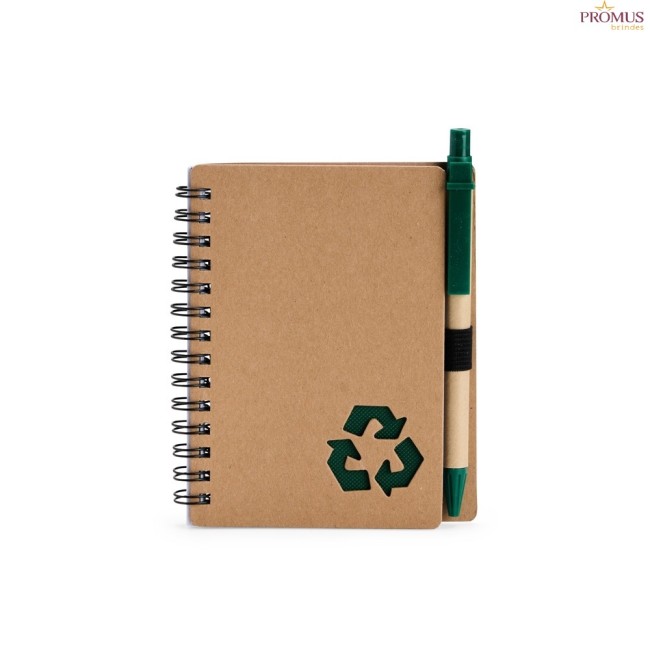 Caderno Ecológico com Caneta Personalizado - H3208