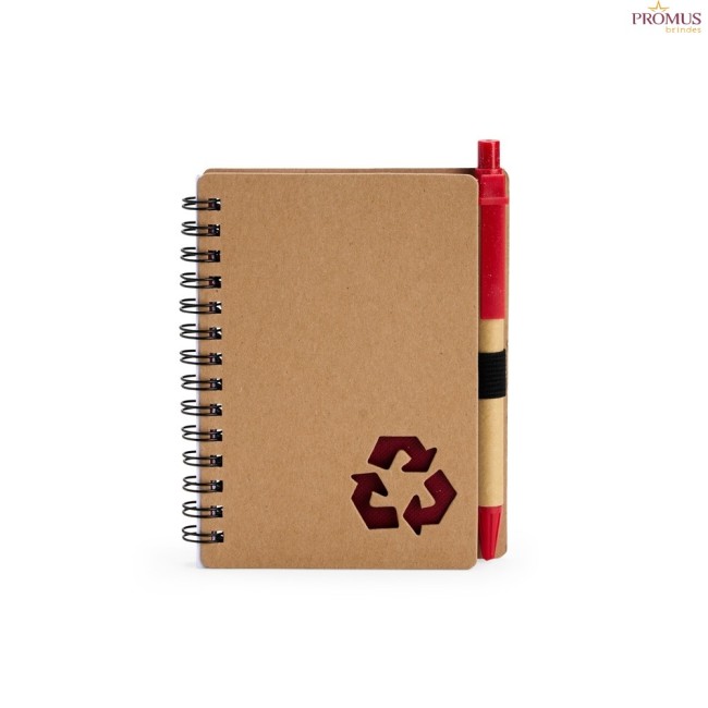 Caderno Ecológico com Caneta Personalizado - H3208