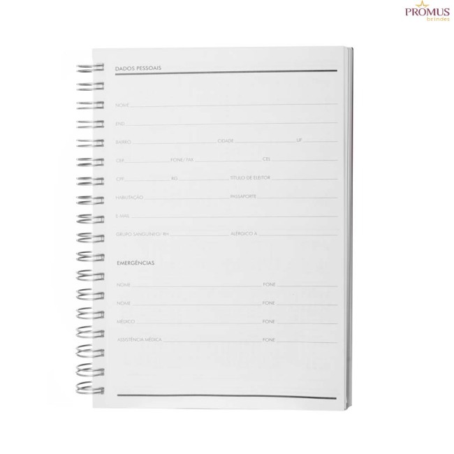 Caderno Planner Capa em PU Personalizado - H3321