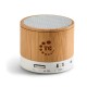 Caixa de Som com Microfone em Bambu Personalizada H570256