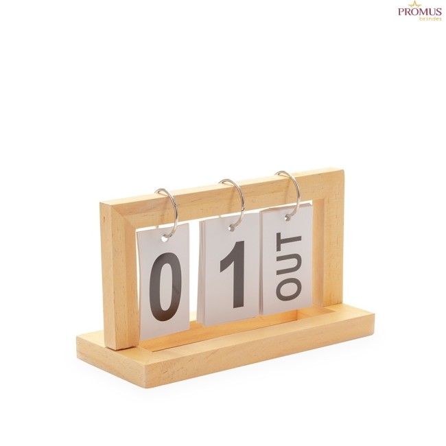 Calendário Permanente Madeira Personalizado -  H3390
