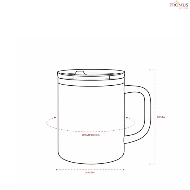 Caneca Parede Dupla 450ml Personalizada - H3743