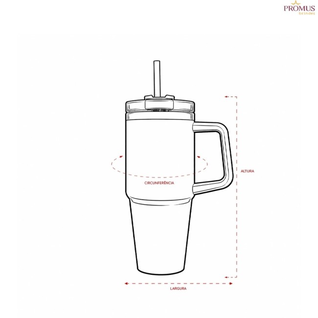 Caneca Térmica 900ml Personalizada - H3641