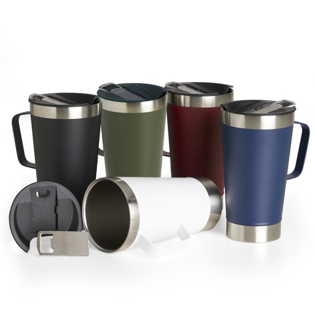 Caneca Térmica Inox com Abridor 500ml H3000