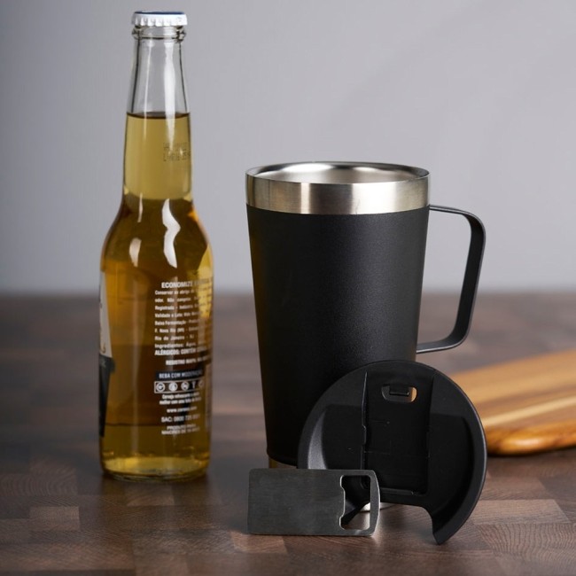 Caneca Térmica Inox com Abridor 500ml H3000