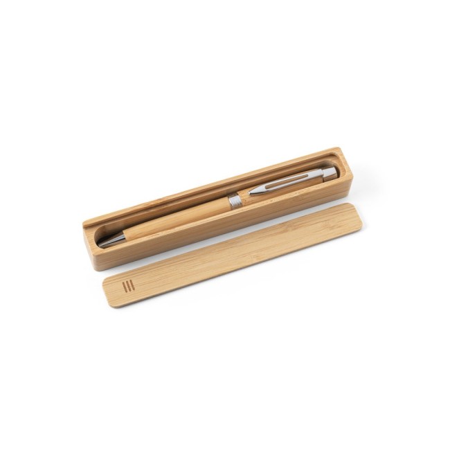 Caneta Esferográfica em Bambu Personalizada H910789