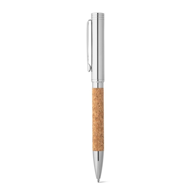 Caneta Esferográfica em Cortiça e Metal Personalizada H910788