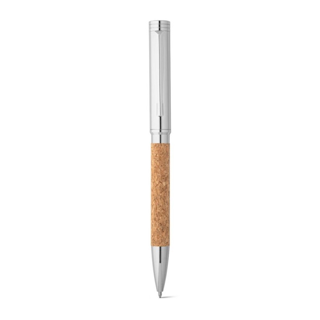 Caneta Esferográfica em Cortiça e Metal Personalizada H910788