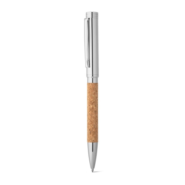 Caneta Esferográfica em Cortiça e Metal Personalizada H910788