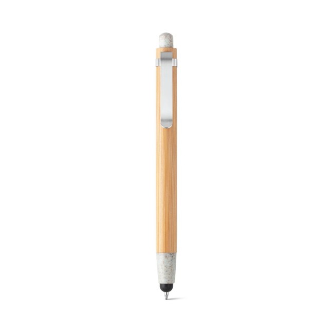 Caneta Esferográfica Touch em Bambu Personalizada H810012