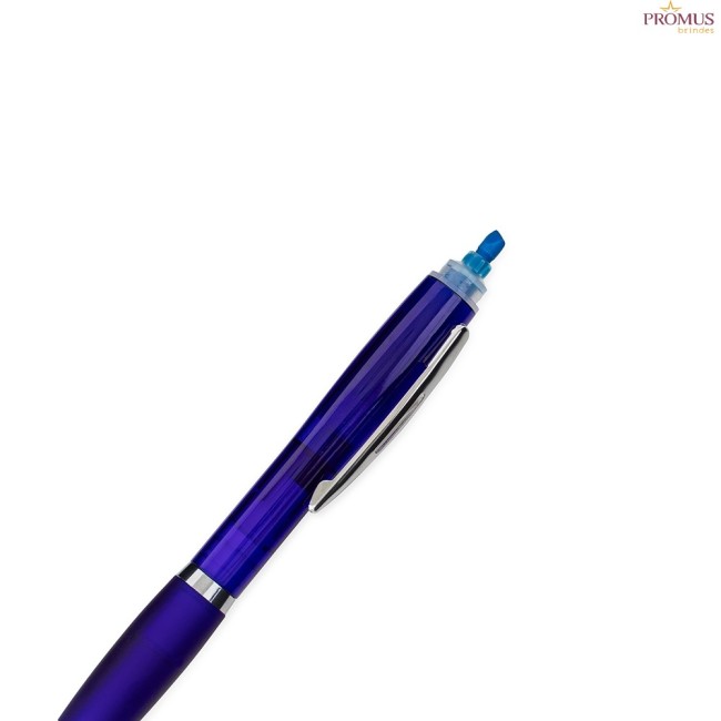 Caneta Plástica Marca Texto Personalizada - H3796