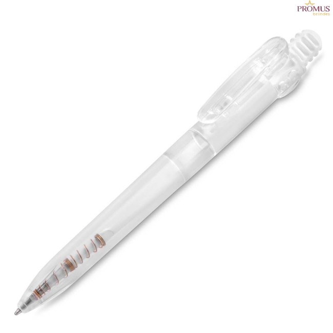 Caneta Plástica Translúcida Personalizada H3186