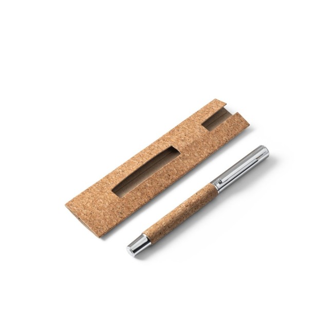 Caneta Roller em Aço Inox Personalizada com Logo H910783