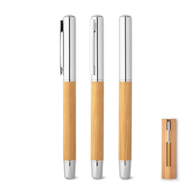 Caneta Roller em Aço Inox Personalizada H910776