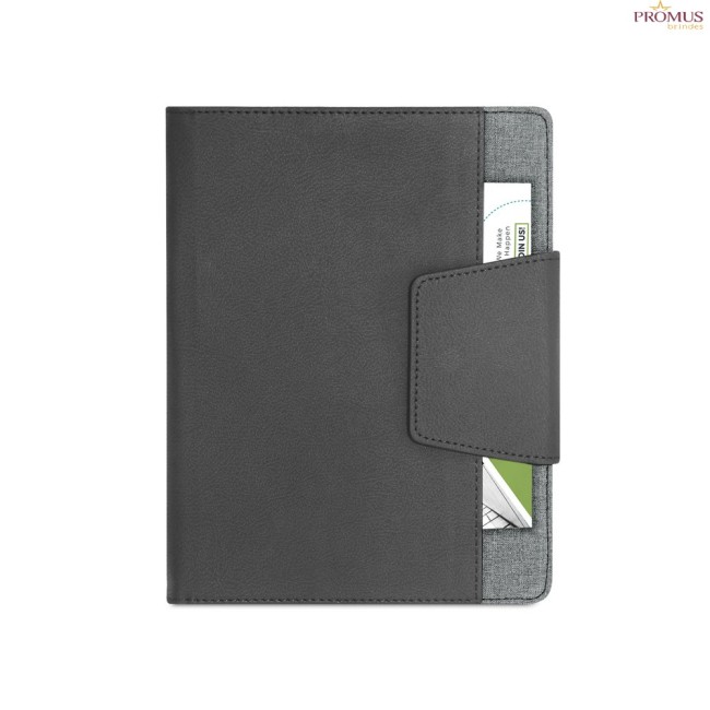 Capa A5 em Couro Sintético e Poliéster com Caderno Removível Personalizada H530788