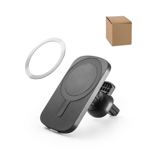 Carregador Magnético Wireless em ABS com Suporte para Celular Personalizado H970168