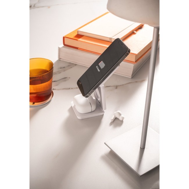 Carregador Magnético Wireless Super Rápido Dobrável em ABS Personalizado H970169 