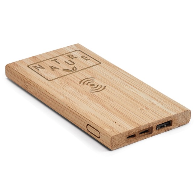 Carregador portátil em bambu personalizado H570909