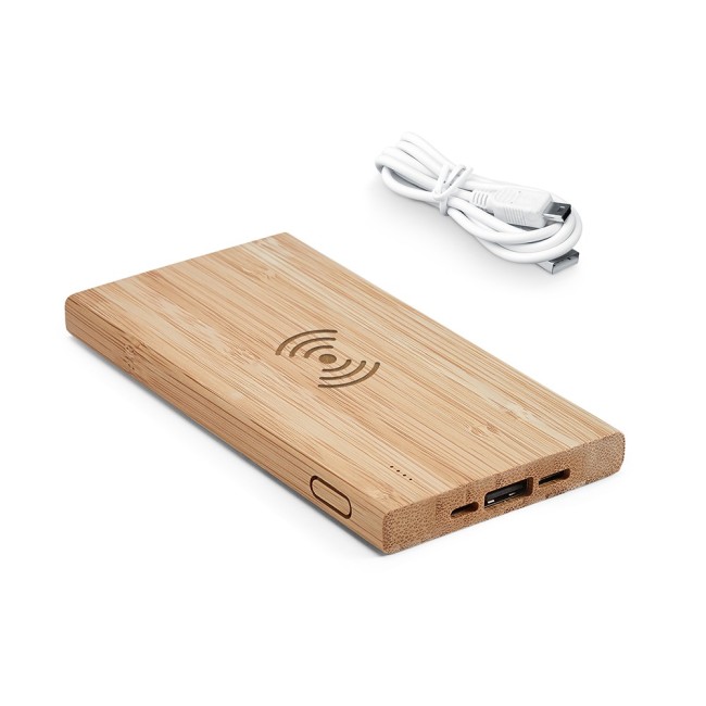 Carregador portátil em bambu personalizado H570909