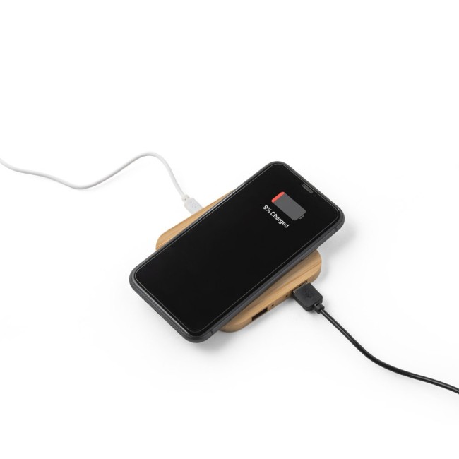 Carregador wireless super rápido em bambu 15 W H970123