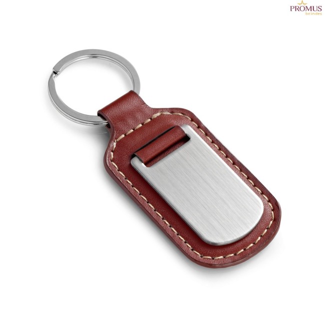 Chaveiro em Couro Sintético e Metal Personalizado H93172