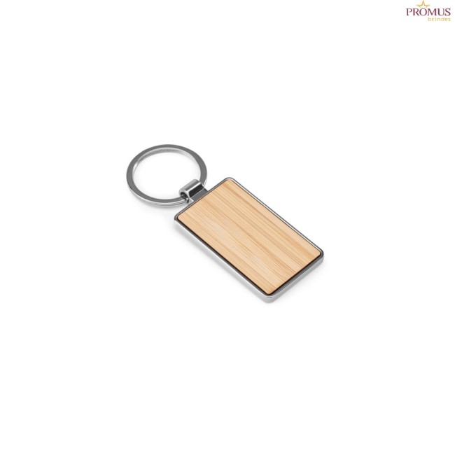 Chaveiro em Ferro Retangular em Zinco e Bambu Personalizado H950118