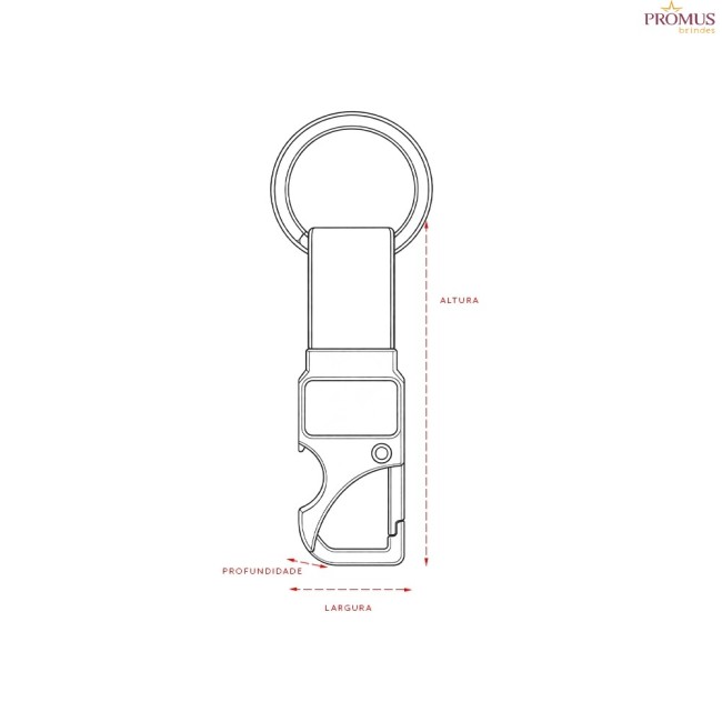 Chaveiro Metal com Mosquetão Personalizado - H3883