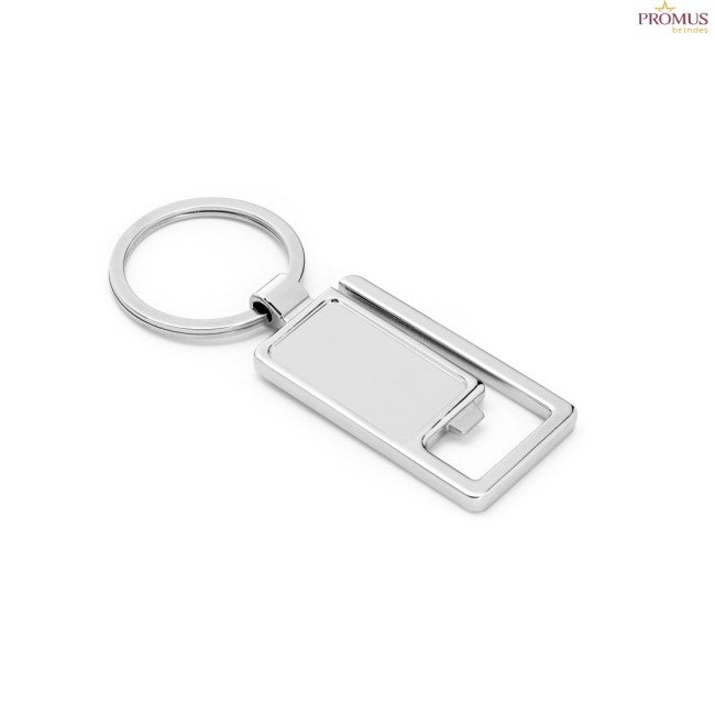 Chaveiro Metálico com Abridor de Garrafas com Logotipo H930368