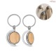 Chaveiro Redondo em Bambu com Revestimento em Metal Personalizado H950071