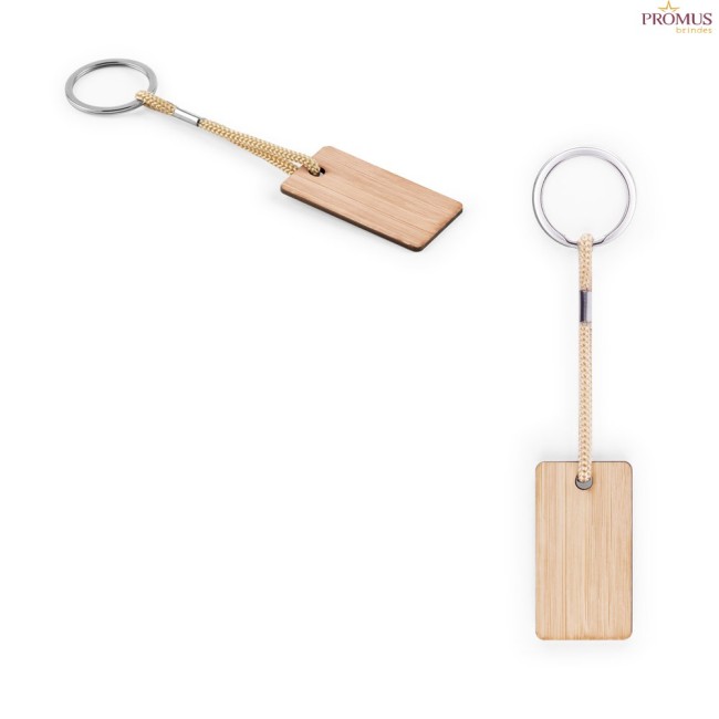 Chaveiro Retangular em Bambu Personalizado H950089