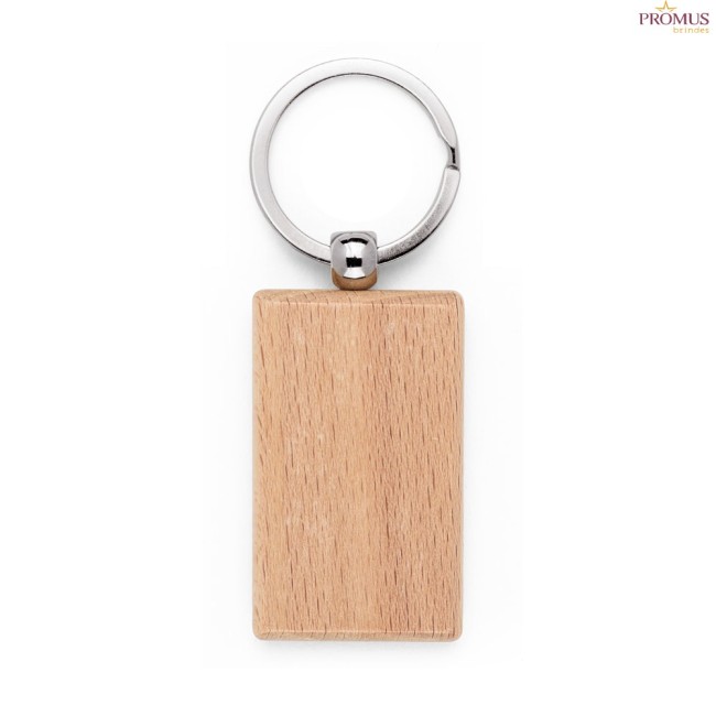 Chaveiro Retangular em Madeira de Faia Personalizado H950091