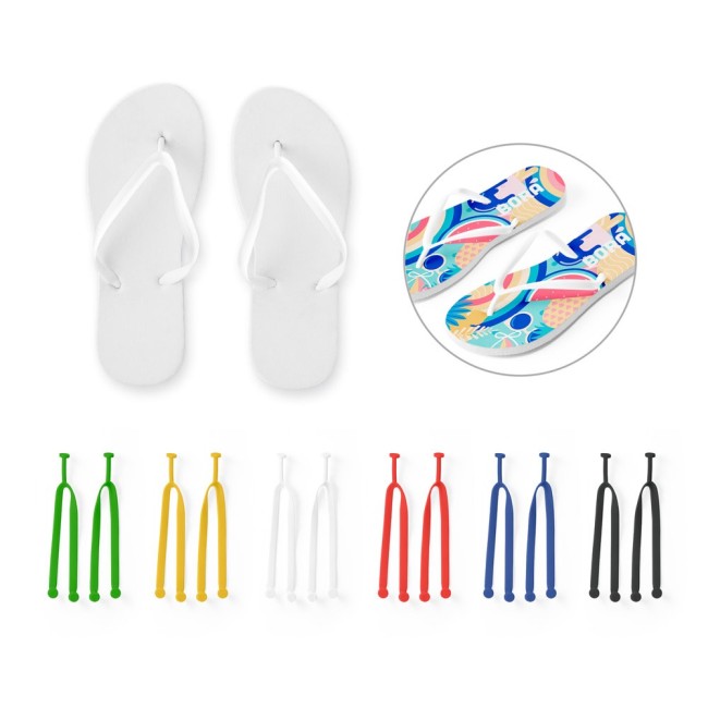 Chinelo com Sola em EVA Totalmente Personalizável em Sublimação e Tira em PVC Personalizado H950082