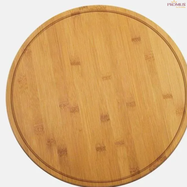 Conj. Para Pizza em Bambu/ Madeira/ Inox 35 cm 11 Pçs Personalizado - H3502