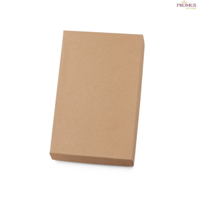 Conjunto Caderno A5 e Caneta em Bambu com Páginas Pautadas Personalizado H930624