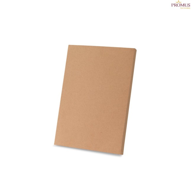 Conjunto Caderno A5 em Poliéster Reciclado e Caneta em Bambu Personalizado H930655
