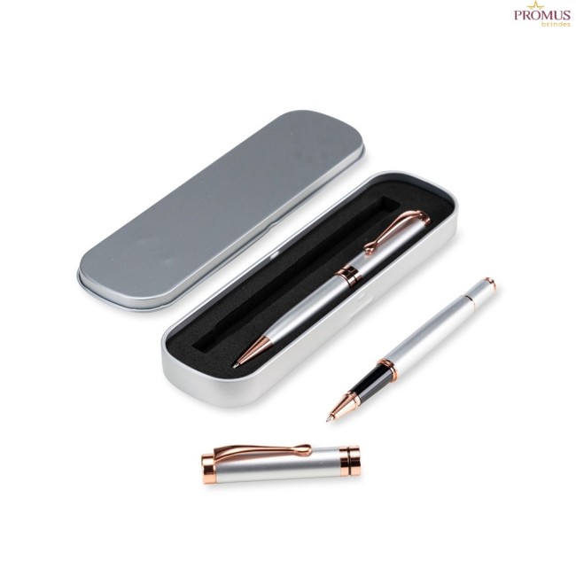 Conjunto Canetas Executivas 2 Peças Personalizadas - H3862