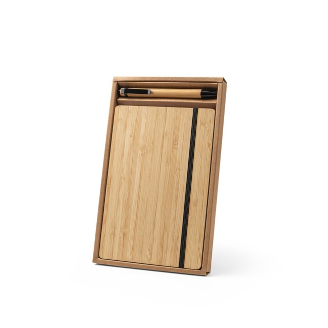 Conjunto de Caderno A5 em Bambu Personalizados H930624