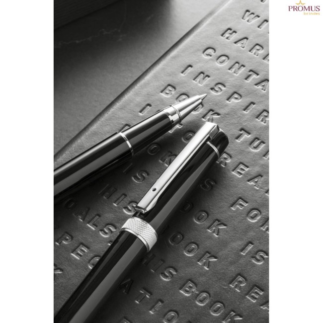Conjunto de Canetas Roller e Esferográfica em Alumínio Personalizado H910816
