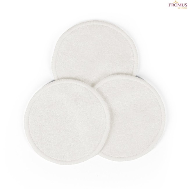 Conjunto de Discos de Limpeza Facial Reutilizáveis em Fibra de Bambu e Algodão Personalizado H950113