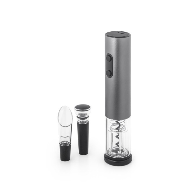 Conjunto de Saca-Rolhas Elétrico em Alumínio e Acessórios Personalizado - H940332