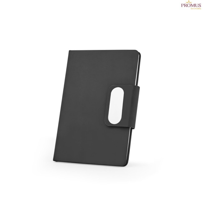 Conjunto Executivo Caderno A5 e Caneta em PU e Aço Inox Personalizado H930668